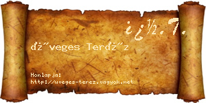 Üveges Teréz névjegykártya