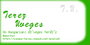 terez uveges business card